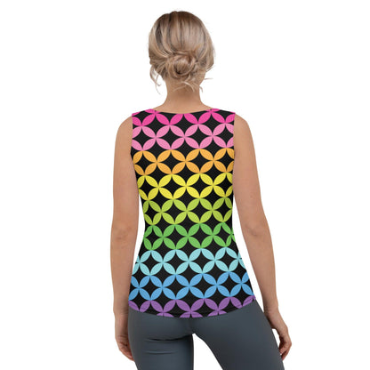 Vibrant Rainbow Stripe Festival Tank Top