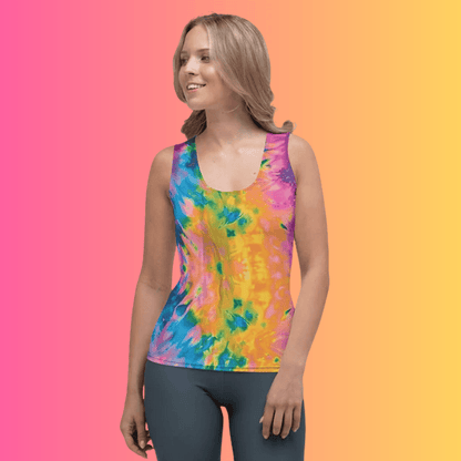 Vibrant Tie-Dye Festival Tank Top for EDM Lovers