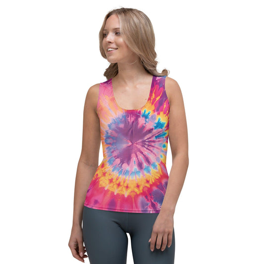 Vibrant Tie-Dye Tank Top for Festivals and Raves