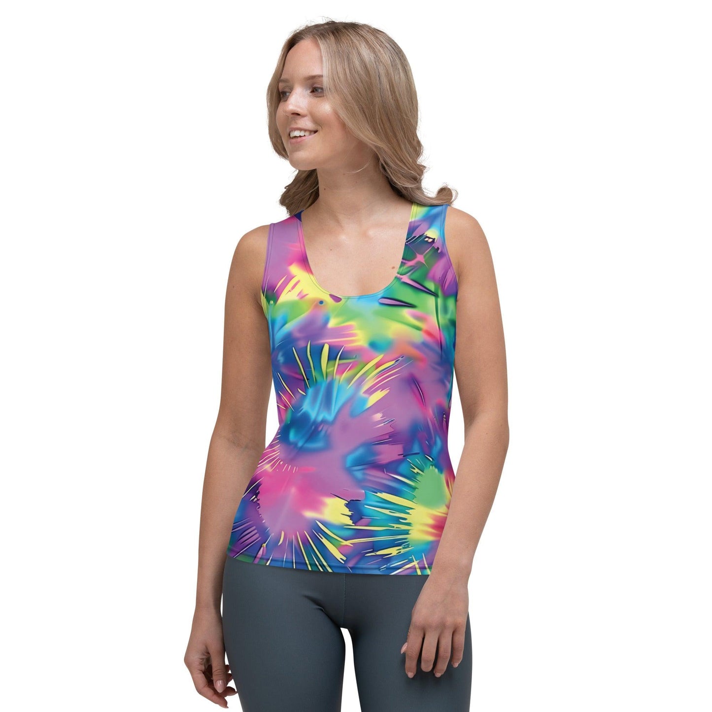 Neon Tie-Dye Festival Tank Top