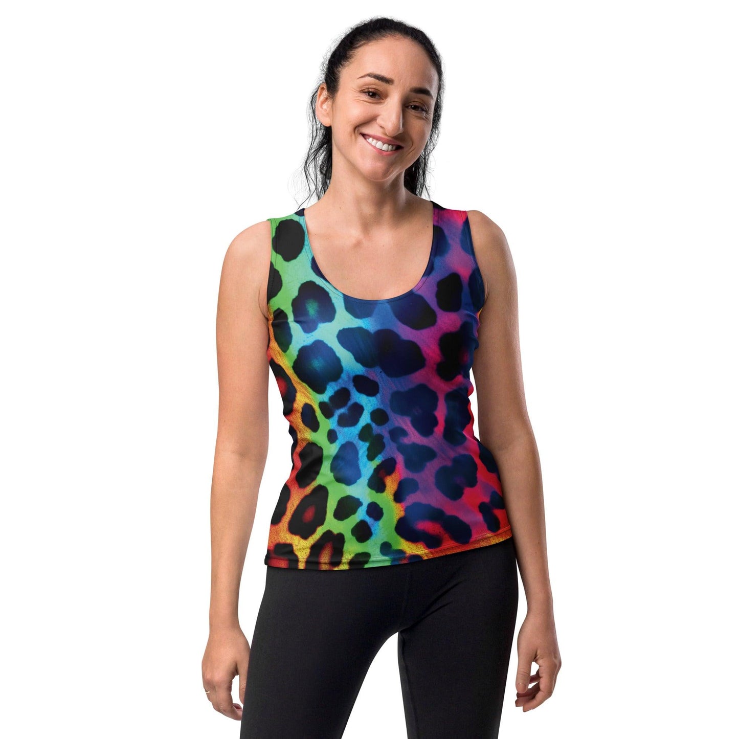 Neon Leopard Print Tank Top for Raves