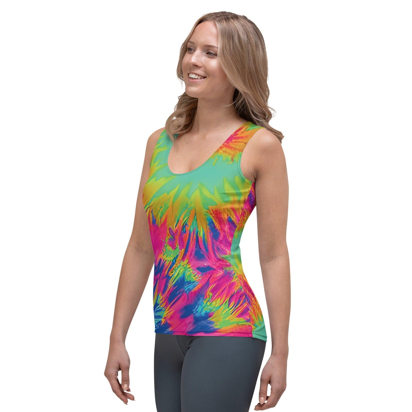 Neon Tie-Dye Festival Tank Top