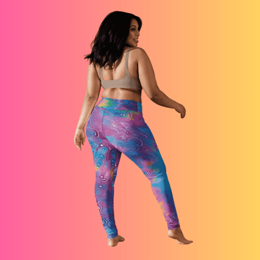 Electric Vibes Tie-Dye Yoga Leggings for Raves and Festivals