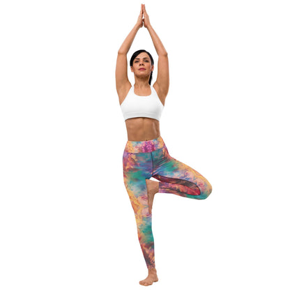 Vibrant Tie-Dye Yoga Leggings for Festivals & Raves