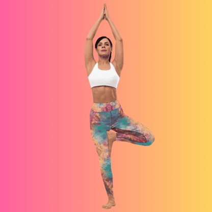 Vibrant Tie-Dye Yoga Leggings for Raves and Festivals