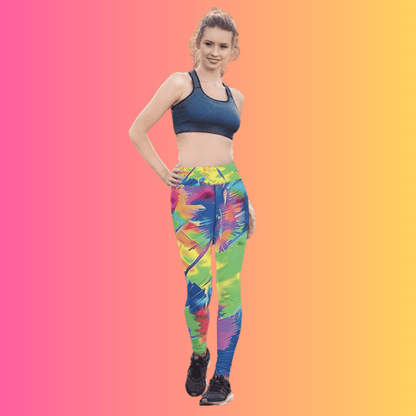 Neon Tie-Dye Yoga Leggings for Ultimate Festival Vibes – EDM Ready!