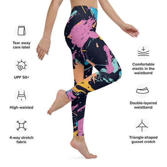 Paint Splatter Yoga Leggings for Raves & Festivals