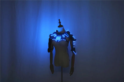 Glowing LED Clothes Armor Leather For Raves And EDM Music Festivals