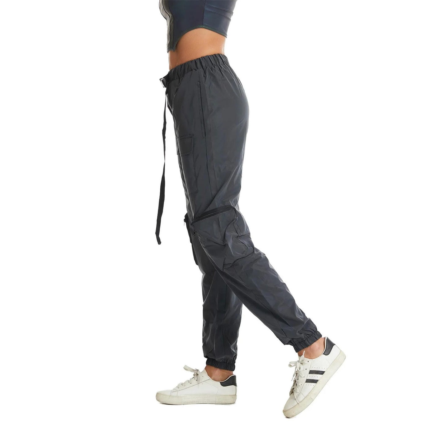 Reflective Plus Size Pants for EDM Festivals and Raves