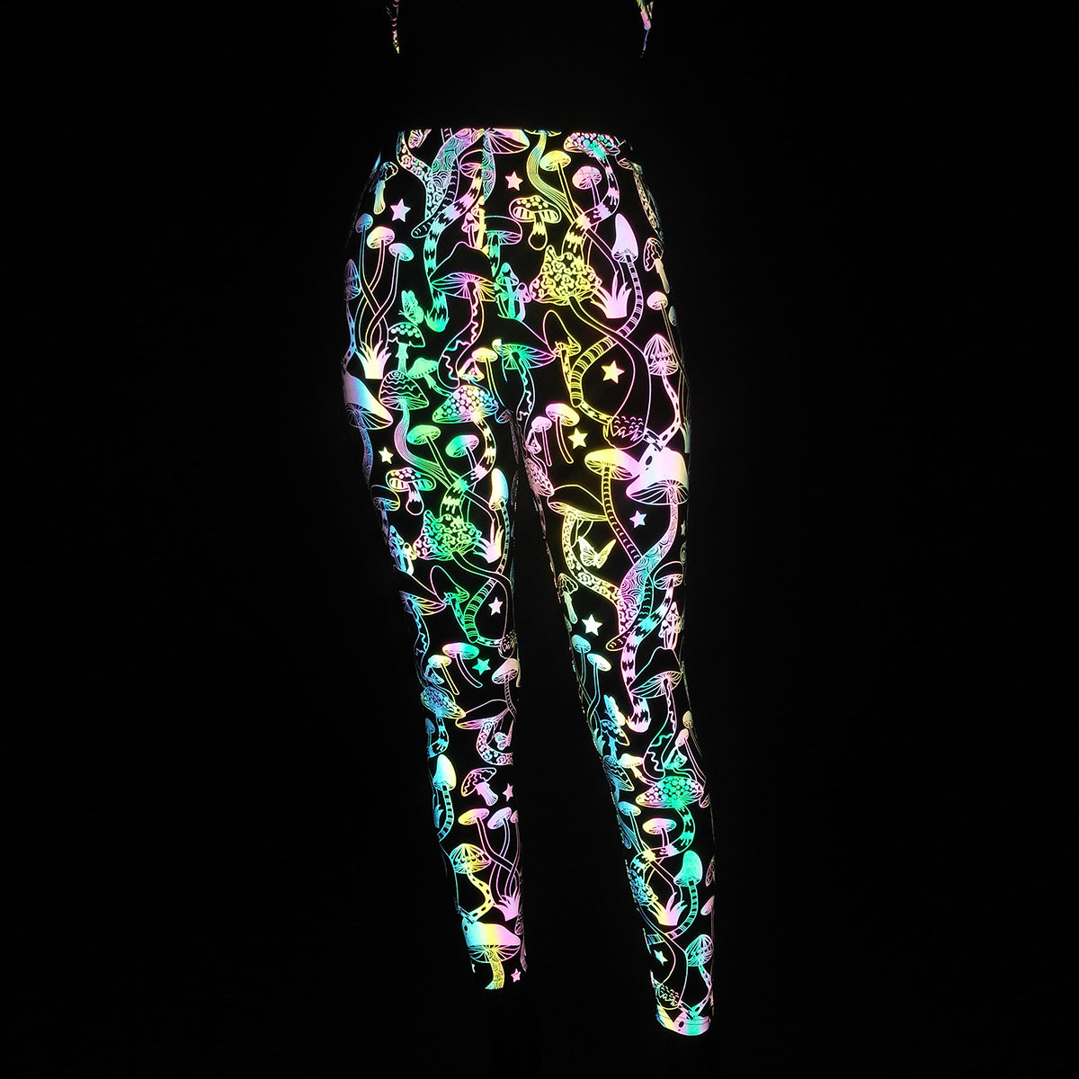 Reflective Slim Fit Fitness Pants for Raves and Festivals - Perfect for EDM Enthusiasts