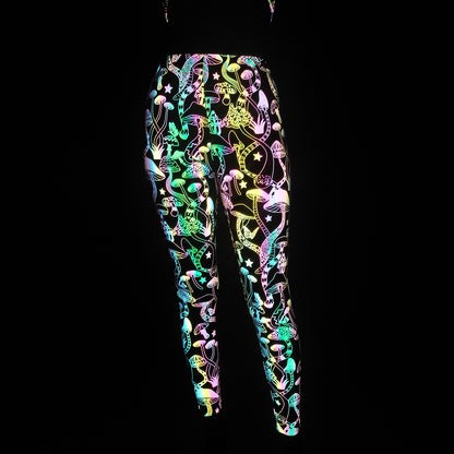 Reflective Slim Fit Fitness Pants for Raves and Festivals - Perfect for EDM Enthusiasts