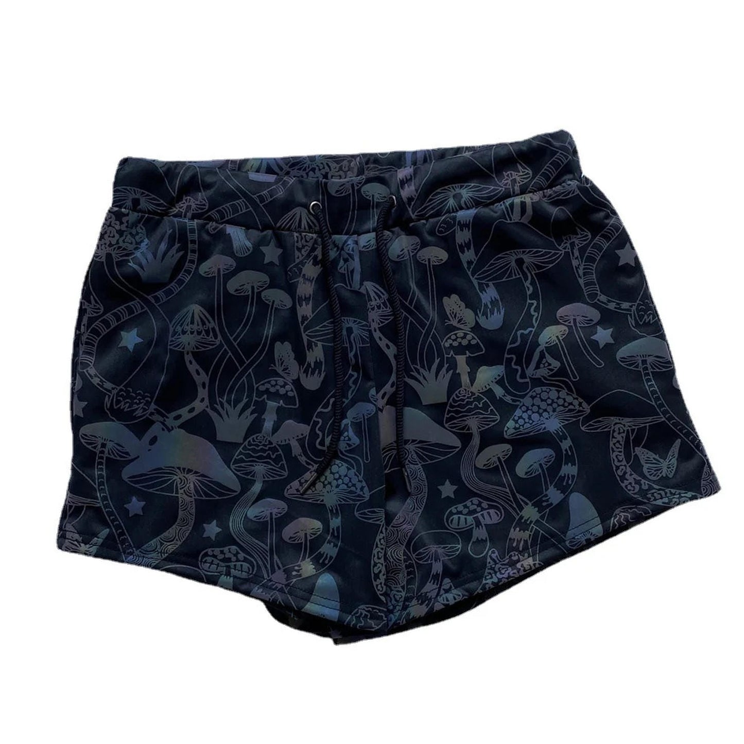 Mushroom Reflective Shorts for Rave and EDM Festivals