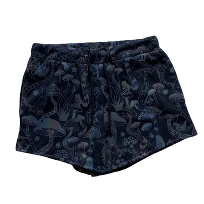 Mushroom Reflective Shorts for Rave and EDM Festivals