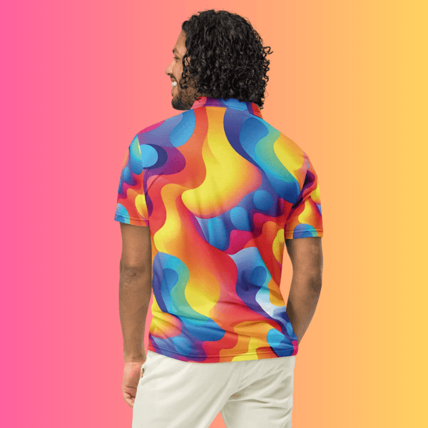 Vibrant Abstract Polo for Raves & Festivals
