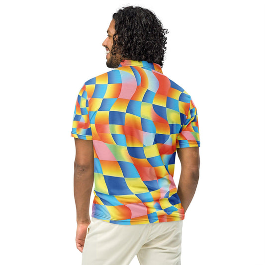 Abstract Rave Polo for EDM Lovers