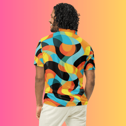 Vibrant Abstract Polo: Your Ultimate Festival Statement Piece