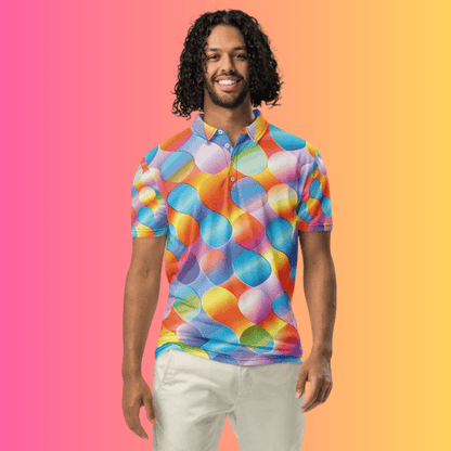 Vibrant Abstract Polo for Raves and Festivals
