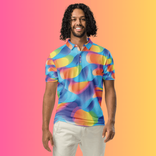 Vibrant Abstract Polo for EDM Festivals