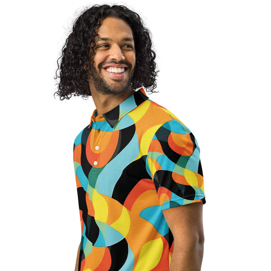 Vibrant Abstract Polo for Raves and Festivals